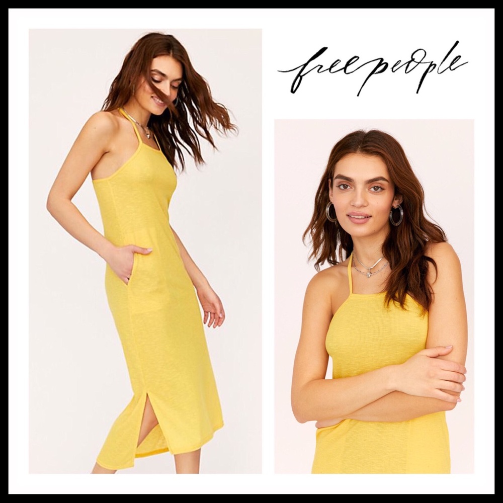 FREE PEOPLE MAXI MIDI SLIP TANK SUN DRESS A2C - Picture 9 of 9